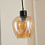 9-lichts hanglamp zwart met amber glas - Alturas
