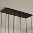 Suspension Stafford 10 lumières - noir et verre fumé gris