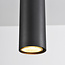 Suspension tube Len pour rail monophasé, noir