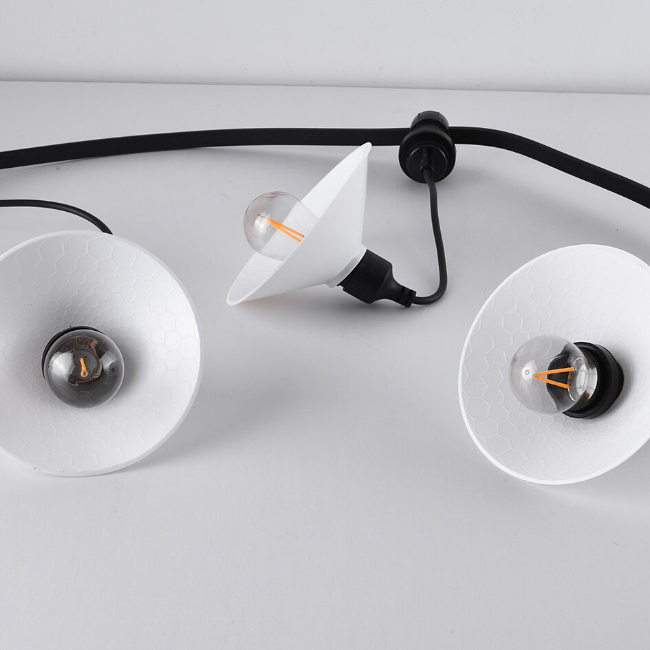 Kap voor prikkabel lampen in  wit