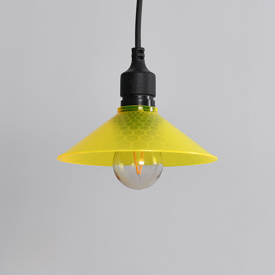 Kap voor prikkabel lampen - geel