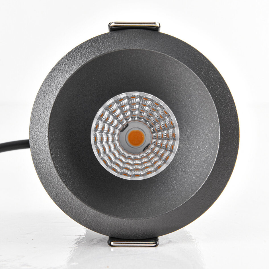 Spot encastrable Meya 9W avec anneau format 3 - gris foncé