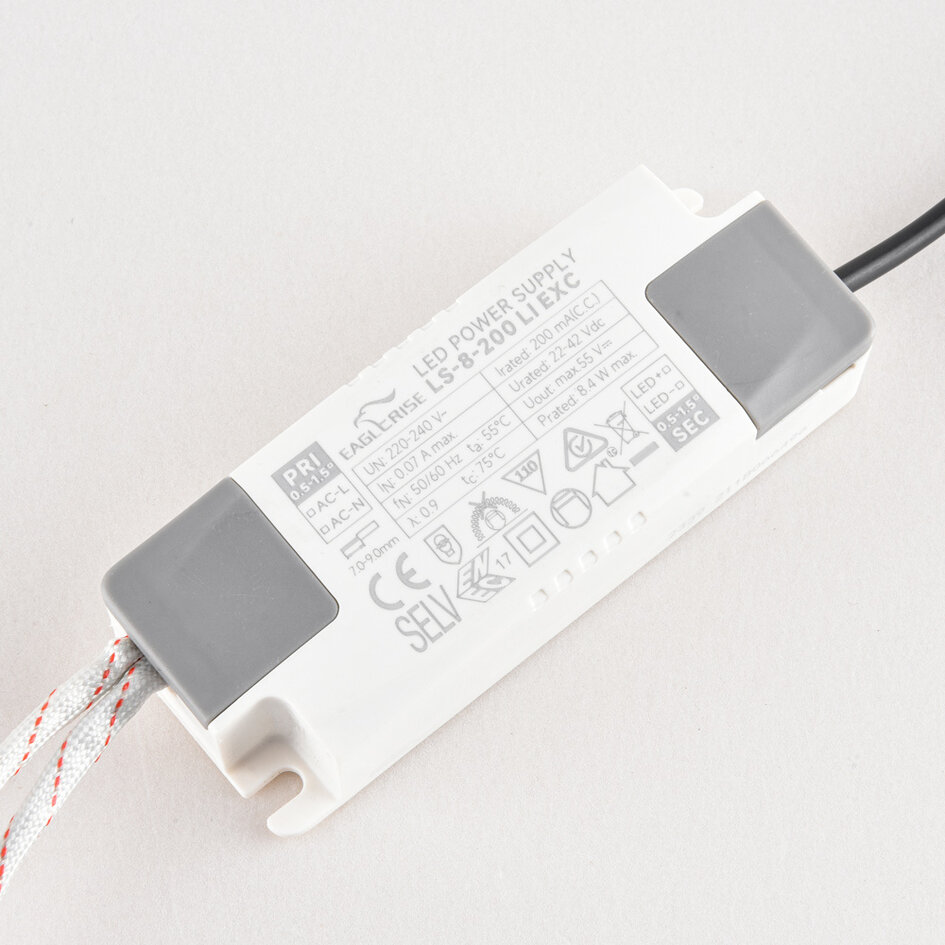 9W inbouwspot Meya met ring 3 - donkergrijs