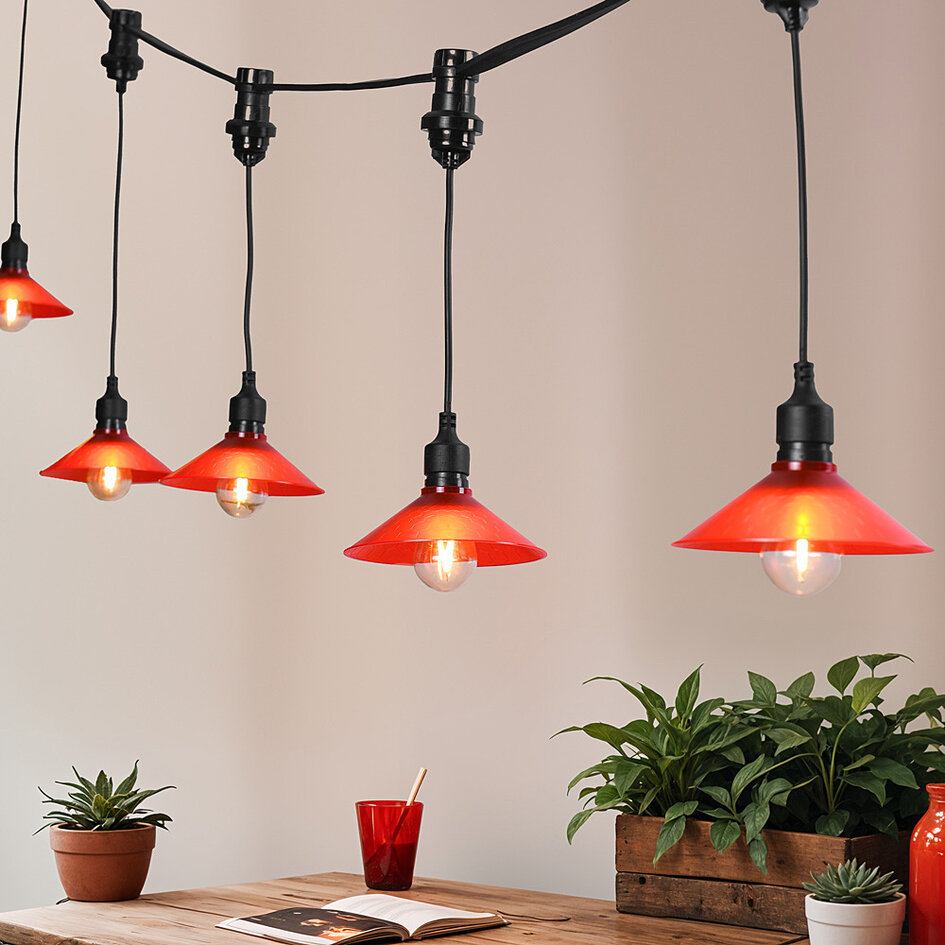 Kap voor prikkabel lampen - rood