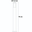 Lampe d'extérieur sur pied Leandre noire à abat-jour blanc laiteux - 76 cm