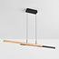 Suspension design dimmable à 3 niveaux Leia - noire avec bois clair