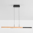 Suspension design dimmable à 3 niveaux Leia - noire avec bois clair