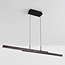 3-staps dimbare hanglamp Leia - zwart in donker hout