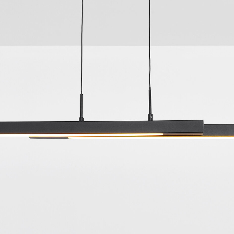 Suspension design noire, dimmable à 3 niveaux - Leia