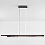 Design hanglamp zwart met donker hout met 3 staps dim - Liana