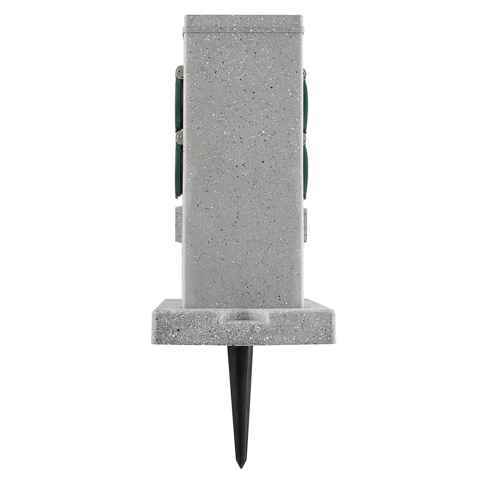 Smart Wifi 4-voudig buitenstopcontact IP44 - steenlook