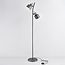 2-lichts staande lamp grijs met kantelbare spots - William