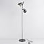 Lampadaire William 2 lumières en gris à spots inclinables