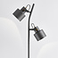 Lampadaire William 2 lumières en gris à spots inclinables