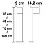 Lampadaire industriel Simone, 70 cm - noir
