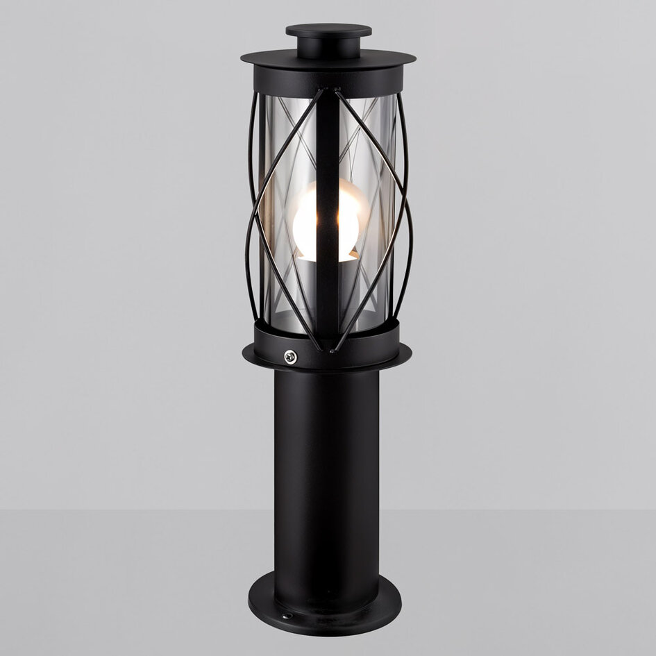 Lampadaire extérieur noir rustique Lucia - 40 cm