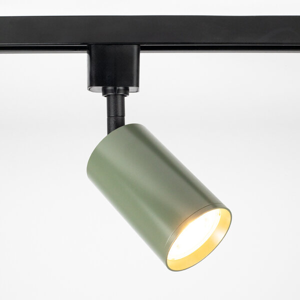 Spot sur rail monophasé Romain - gris vert