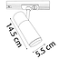 Modern 1-fase railsysteem 3 meter met Liam spots met gouden detail