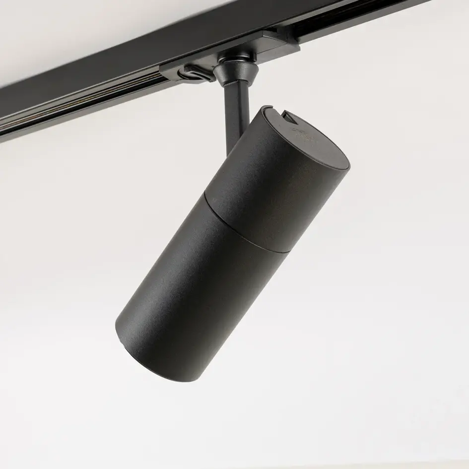 Modern 1-fase railsysteem 1,5 meter met Liam spots met gouden detail