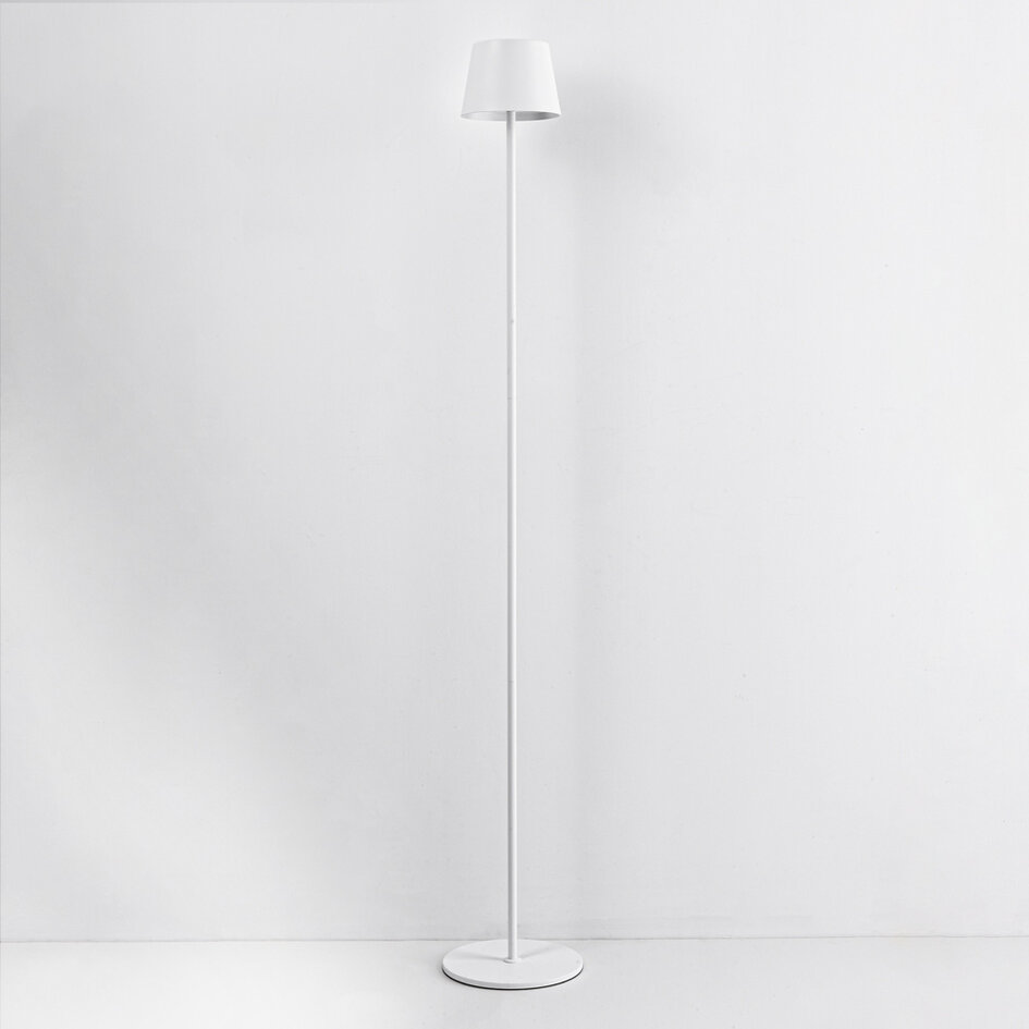 Lampadaire minimaliste blanc Jytte - dimmable