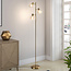 3-lichts vloerlamp Pieta met amber glas - draaibaar