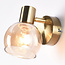 Wandspot Pilou - amber glas en messing goud