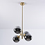 Lampe suspendue rétro avec effet miroir en verre fumé, 4 lumières - Florence