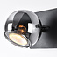 Draaibare wandspot Jace - smoke glas en zwart