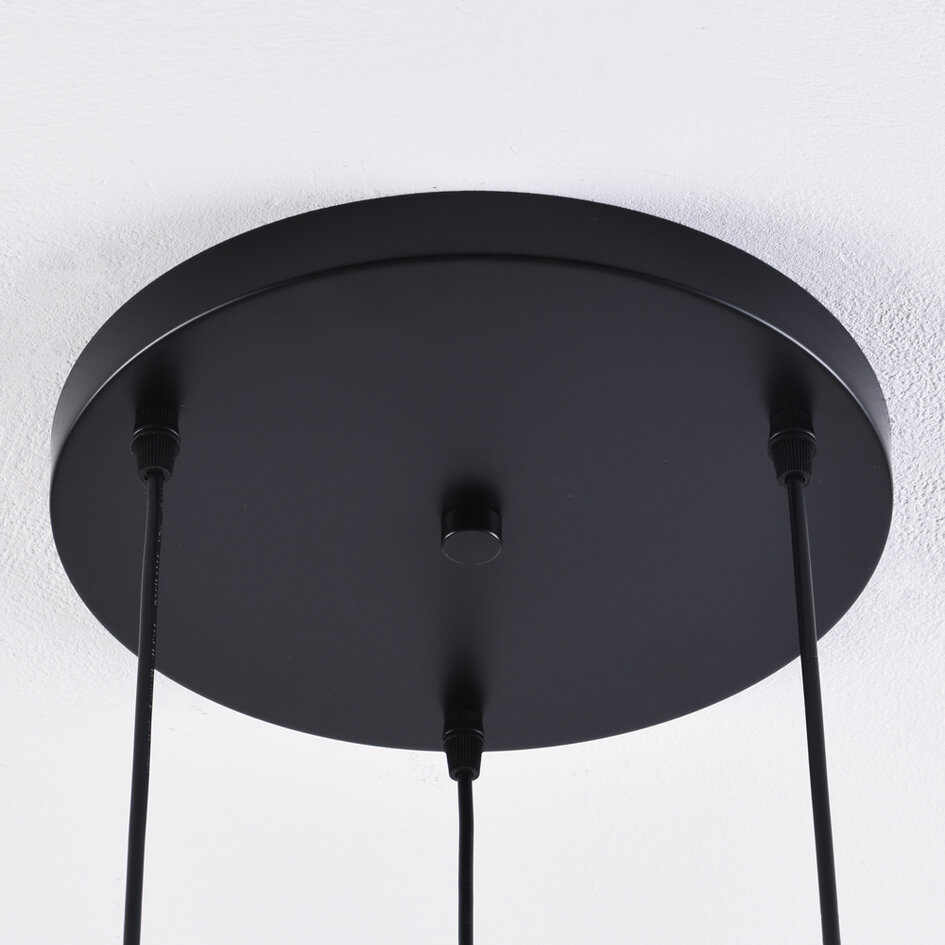 Suspension design en verre fumé, 3 lumières - Mala