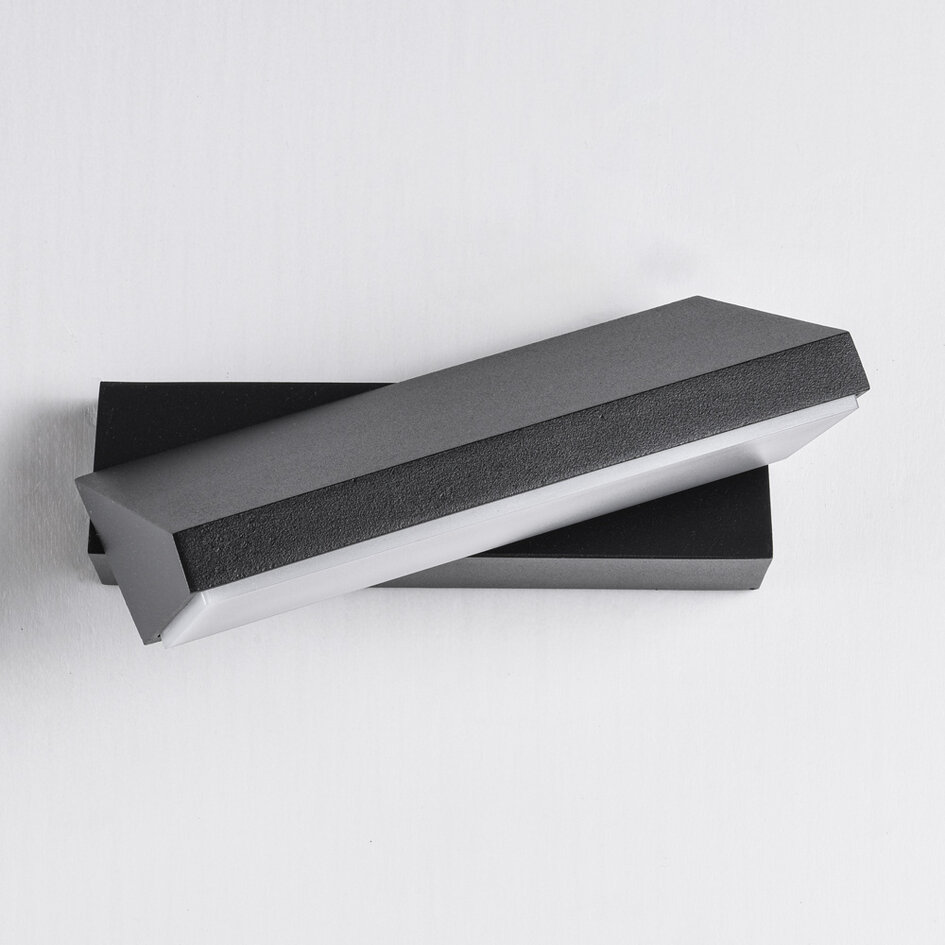 Applique noire orientable pour l'extérieur - Argento
