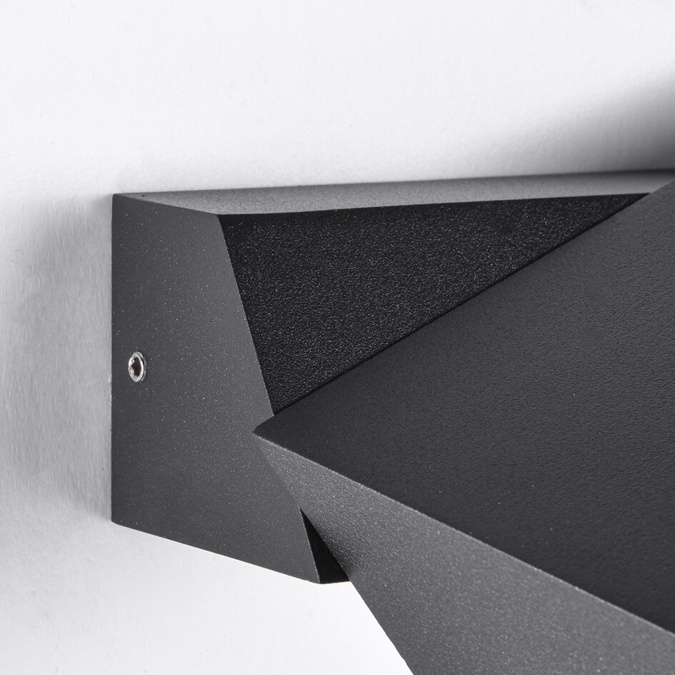 Zwarte draaibare wandlamp voor buiten - Argento