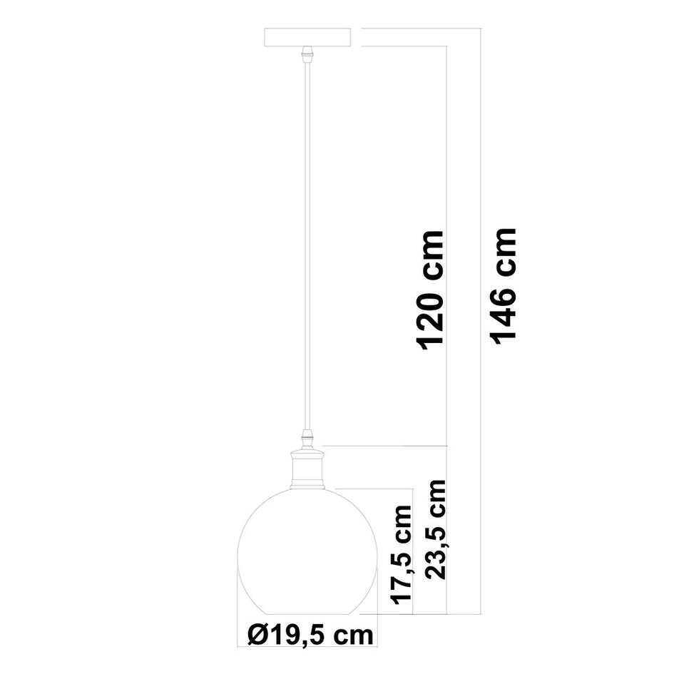 1-lichts hanglamp Verona - roze glas