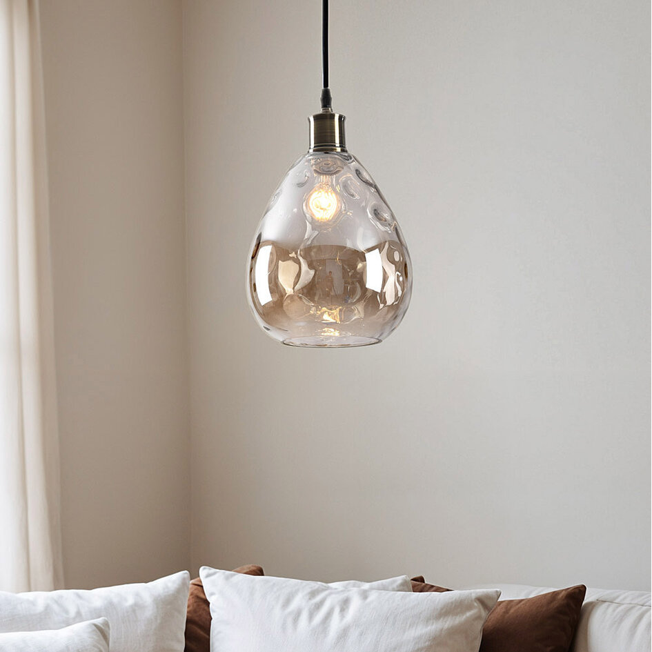 Lampe suspendue à 1 lumière Verona - cognac