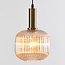 Suspension Sita - globe large en verre nervuré