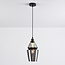 Suspension Sofie - globe Art déco allongé en verre fumé