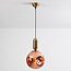 Suspension Lewis - verre ondulé or rosé