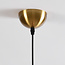 Lampe suspendue à 1 lumière Lewis avec verre ondulé - or rose