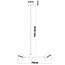 Lampe suspendue design Danley, 2-lumières - blanc laiteux