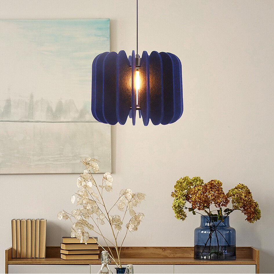 Hanglamp van PET-vilt marineblauw - Benthe