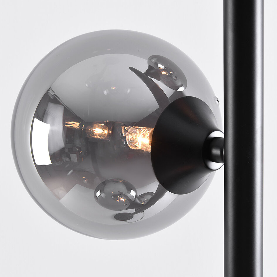 Lampadaire 4 lumières verre fumé - Pippa