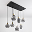 Lampe suspendue à 7 lumières avec verre fumé - Vivienne