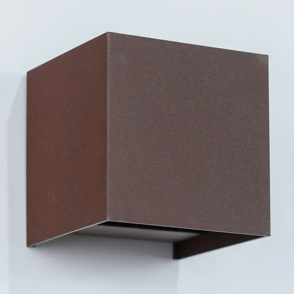 Buiten wandlamp Oliver - Antraciet met koper