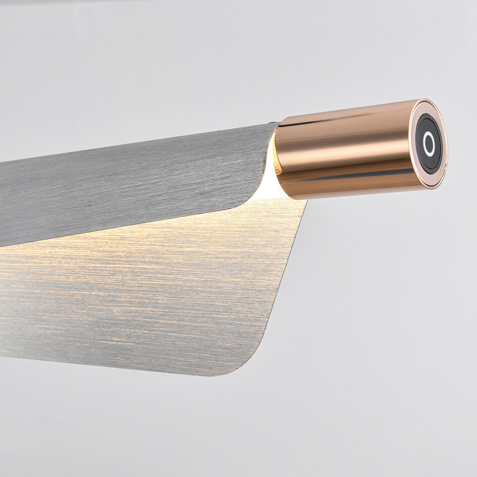 Design hanglamp Mitsu - 3-staps dimbaar - geborsteld zilver