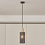 Lampe suspendue avec détails dorés noir - Valce