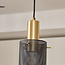 Lampe suspendue avec détails dorés noir - Valce