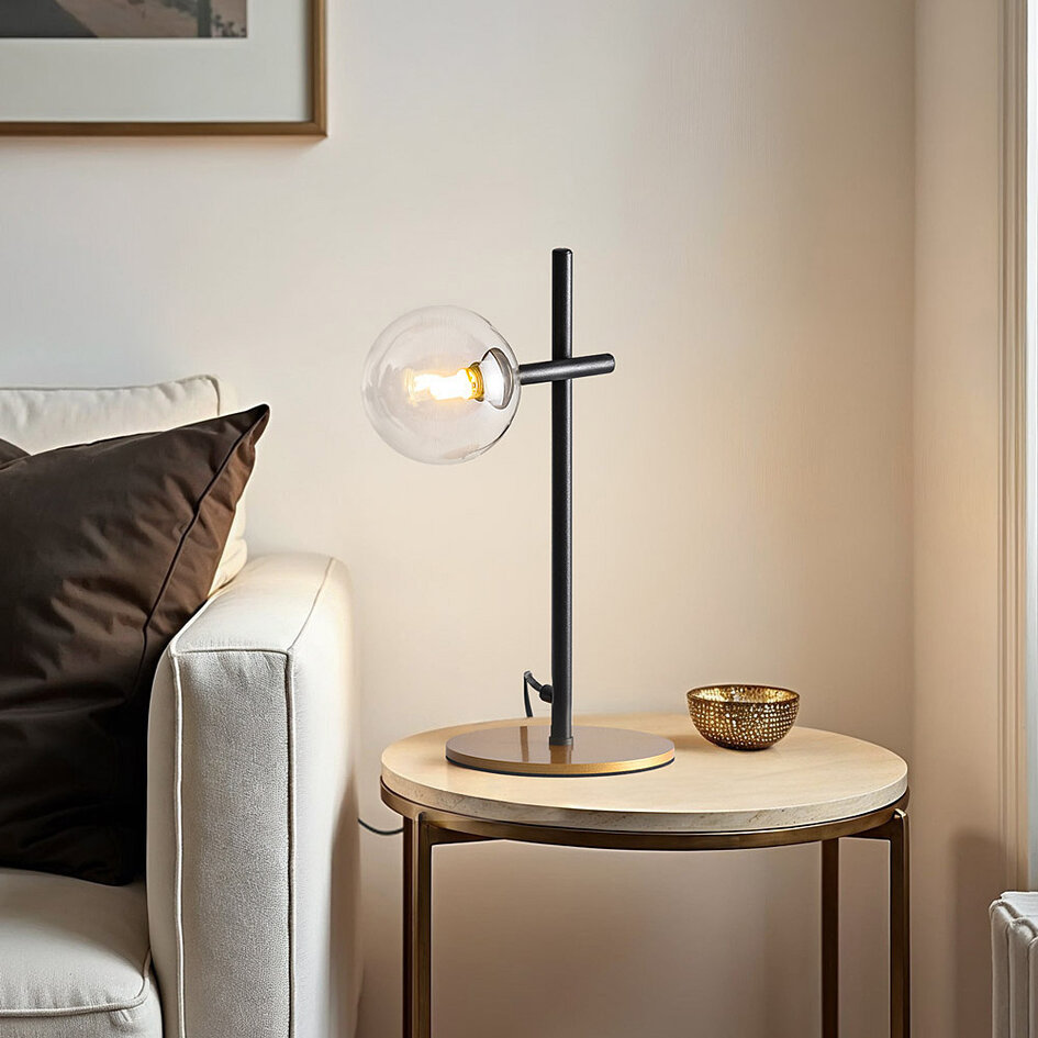 Lampe de table Glenn - verre transparent