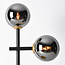 Lampe de table à 2 lumières Chase - verre fumé à effet miroir