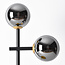 Lampe de table à 2 lumières Chase - verre fumé à effet miroir