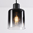 Suspension en verre fumé Lyra avec dégradé, 3 lumières