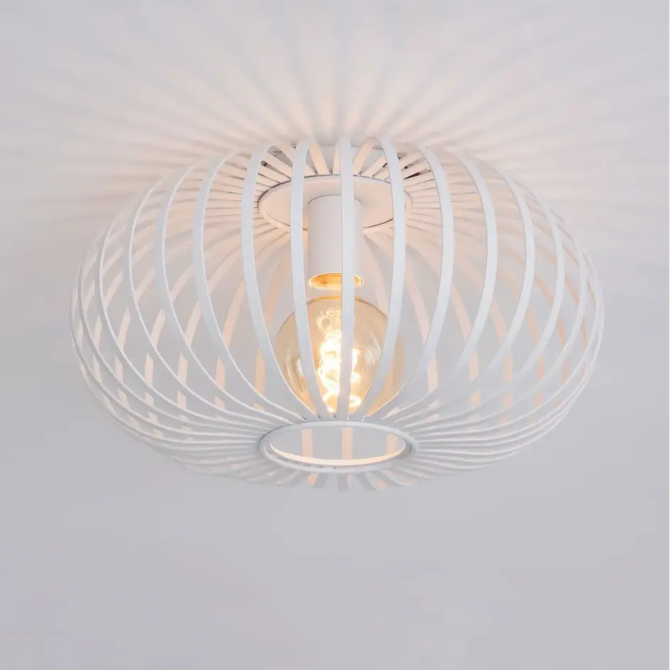 1-lichts plafondlamp Fiore - wit